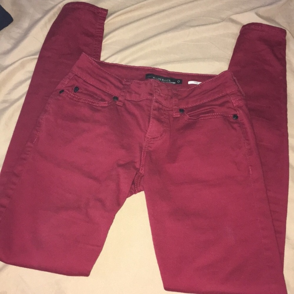 Lovesick juniors red skinny jeans